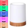 Touching Control Bedside Light USB Rechargeable Dimmable Table Lamp Warm White & RGB Color Changing Night Light for Living Room Bedrooms Office