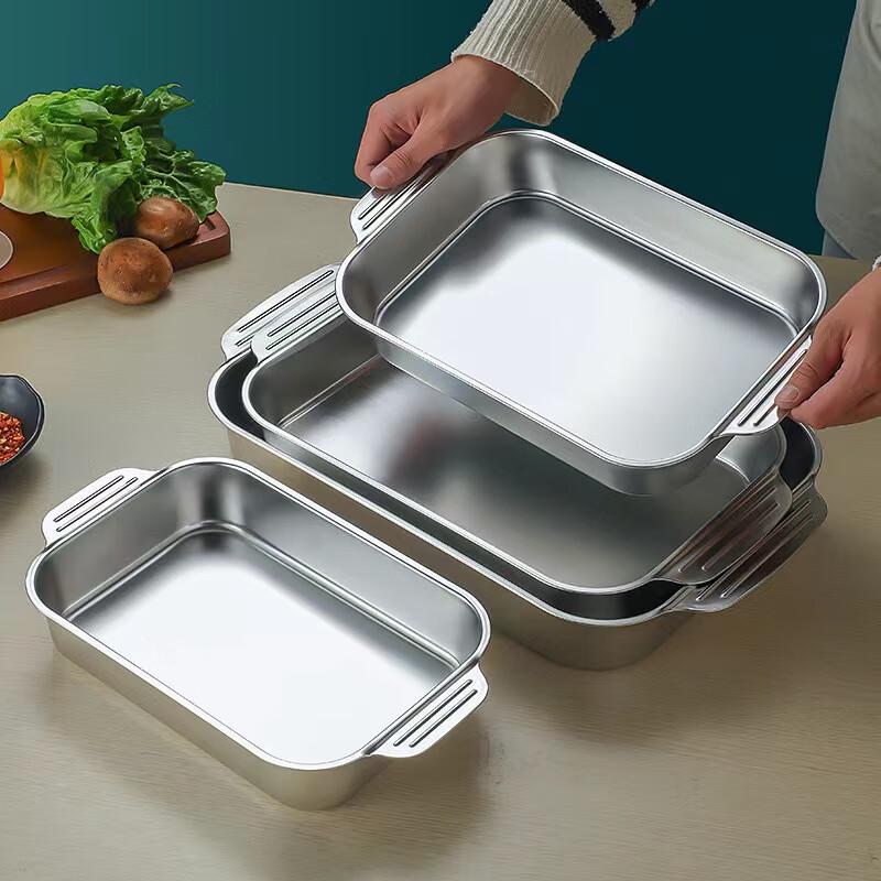 Stainless Steel Rectangular Serving Tray