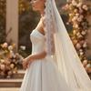 Long Wedding Veil with Comb Bridal Veil Charming Bridal Headscarf  Wedding Accessory