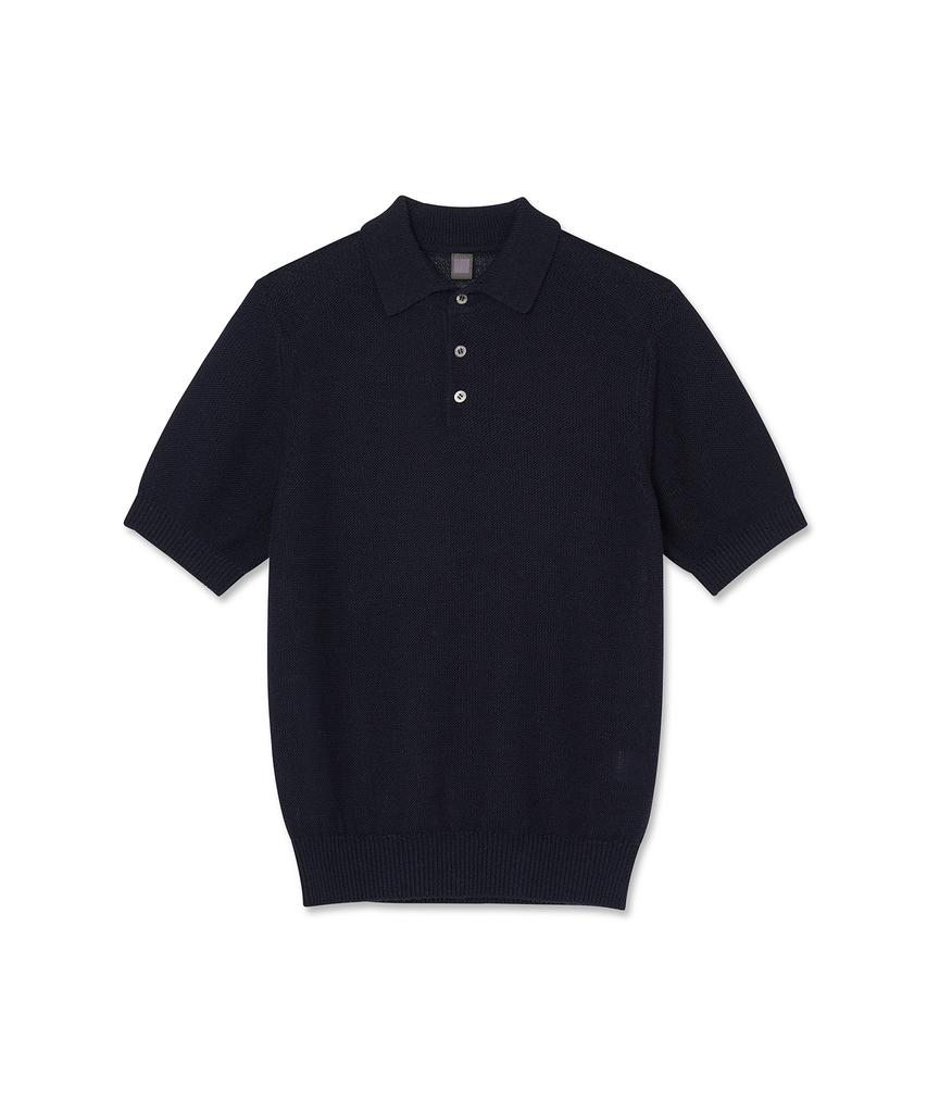 IOLO Cool Linen Half Collar_Navy