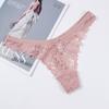 Lace Panties Women Seamless Briefs Soft Lingerie Low-rise Hollow Underwear Tempting Thongs Female Underpants EMA