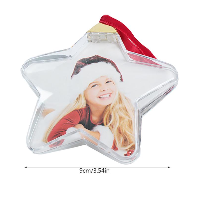 Christmas Photo Insert Ball Transparent Photo Ball Clip Festive Personalize Gift DIY Christmas Tree Pendant Decorations