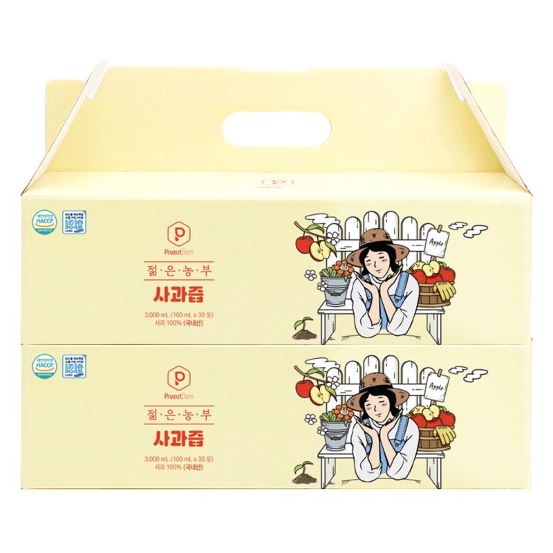 Purutdam Young Farmer Apple Juice, 100ml, 60 Pieces