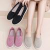 Cloth Shoes 2025 New Women's Shoes Casual Breathable Flat-soled Single Shoes One Pedal Soft-soled Mother Shoes Casual Shoes KT