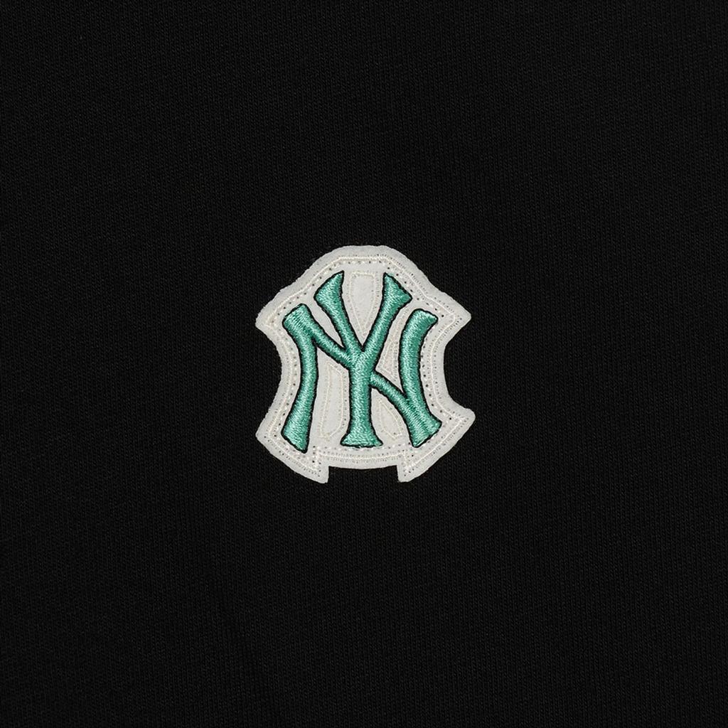 MLB New York Yankees Logo Embroidered Crew Neck Pullover Long Sleeve T-Shirt Unisex Tops Black 3ATSB0131-50BKS