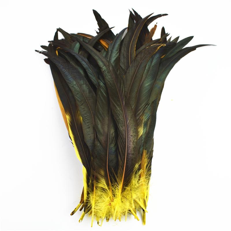 100 шт. Натуральные петушиные перья для украшения 25-35 см 10-12" Куриные фазаньи карнавальные аксессуары для рукоделия Декор для одежды