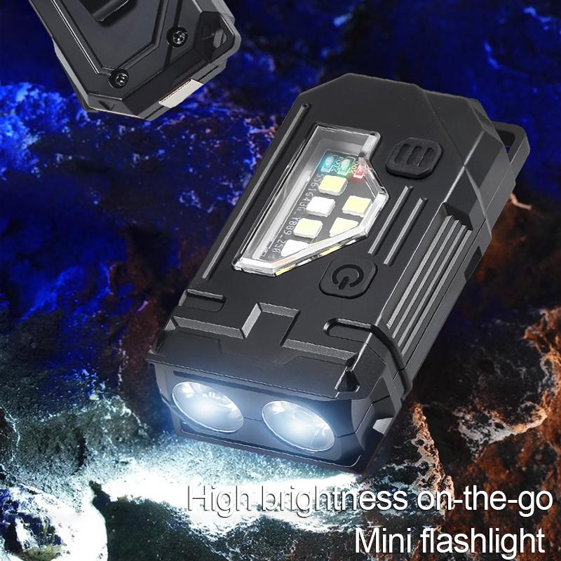 LED SMD Portable Work Light USB Rechargeable Hat Clip Flashlight with Magnetic Base for Emergency Outdoor Camping Walking Dog