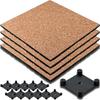 As Known Gym Training Rubber Mat 50×50×2 Cm, 1 M² Set (Wood Color, with Connectors)
