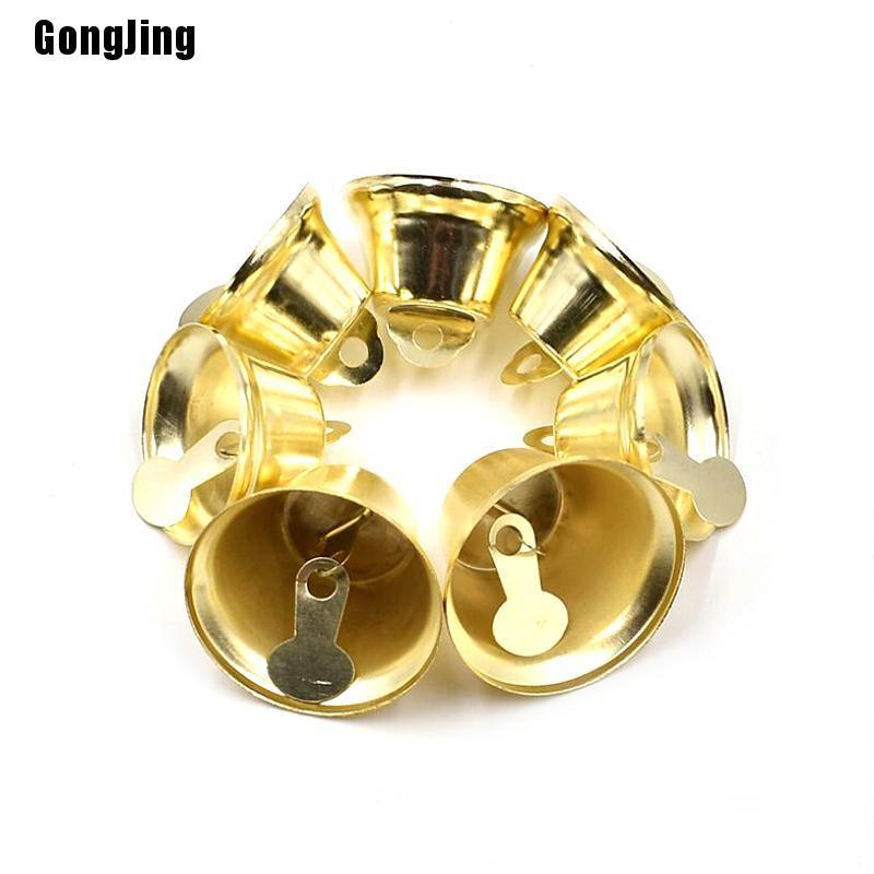 Металлические колокольчики на ёлку, 10 шт