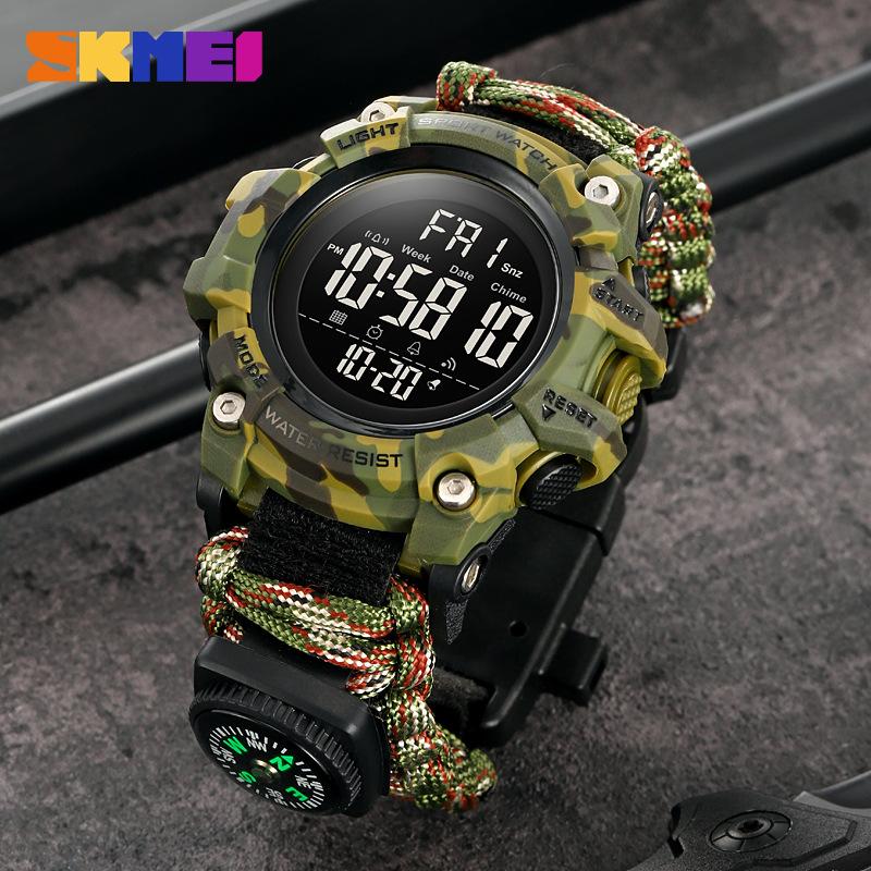 Moment Beauty Водонепроницаемые высококачественные студенческие электронные часы с компасом для улицы, многофункциональные электронные часы