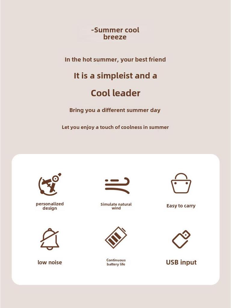 Rechargeable Portable Mini Desktop & Handheld USB Fan