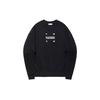 Li Ning X Pleasures Collaboration Skateboard Series Letter Patch Round Neck Loose Pullover Sweatshirt Unisex Sweatshirt Black AWDTB99-1