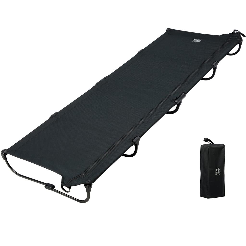 TIMBER RIDGE Camping Bed Folding Patented No Assembly Required Setup In Seconds Load Capacity 102kg Made of Aluminum Steel Camping Cot No Squeak