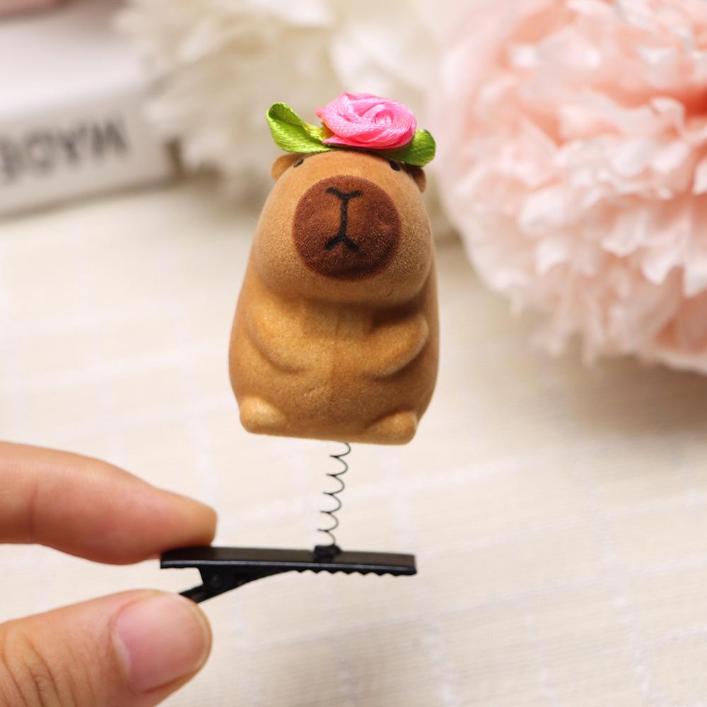 6pcs Cute Cartoon Capybara Hair Accessories Kawaii Children Headwear New Duckbill Clip  Party Gift