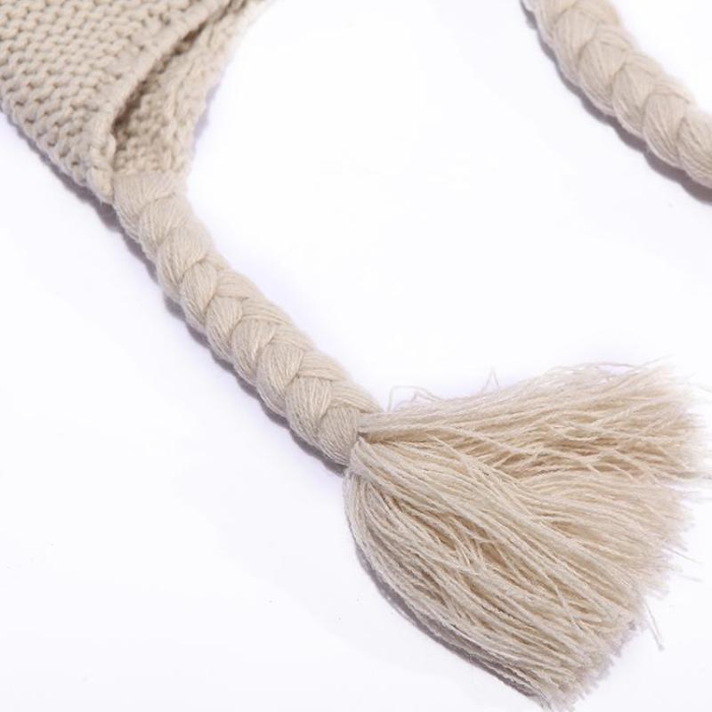 New Autumn Winter Baby Beanie 22 CM Real Fur Pompoms Warm Sleep Wool Cap Kids Clothing Accessories H