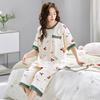 Women Pajamas Set Ladies Sleepwear Loungewear Cartoon Bear Nightwear Letters Striped Floral Homewear Two Piece