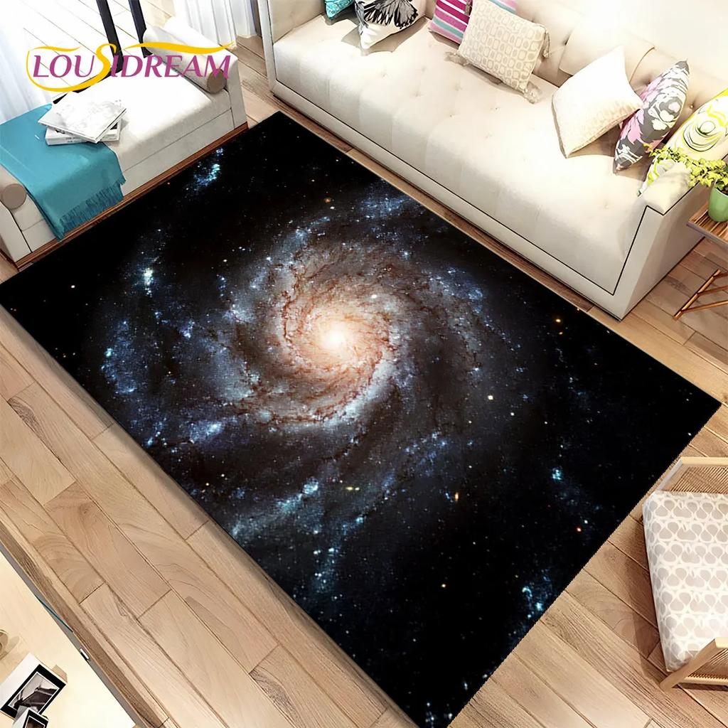 Коврик Galaxy Universe Space Stars, ковер для дома, гостиной, спальни, дивана, коврик для двери, детский нескользящий напольный коврик HD