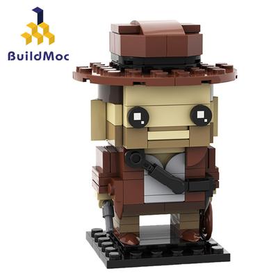 Buildmoc Индиана Джонс Brickheadz Фильм Индиана Джонс: В поисках утраченного ковчега Главный герой Фигурки Экшн Строительные блоки Обучающие игрушки Подарок