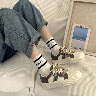 Модная женская обувь на шнуровке, женская обувь на плоской подошве, удобная и элегантная, модная обувь 2024 года, корейская городская летняя вулканизированная обувь