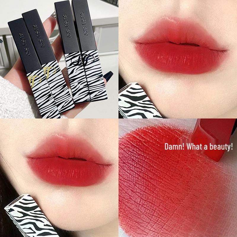 SUSU SKY Матовая помада Hot Stripe в оттенке Whitening Nude