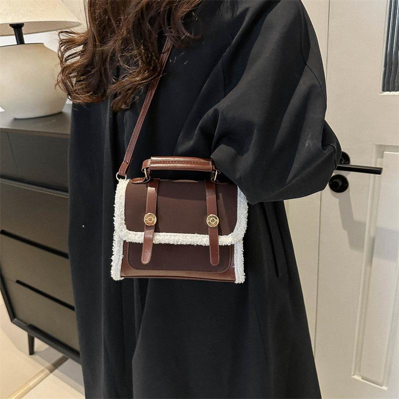 Простая повседневная сумка для поездок на работу в стиле ретро, зимняя повседневная сумка-мессенджер в стиле ретро большой вместимости, простая сумка через плечо