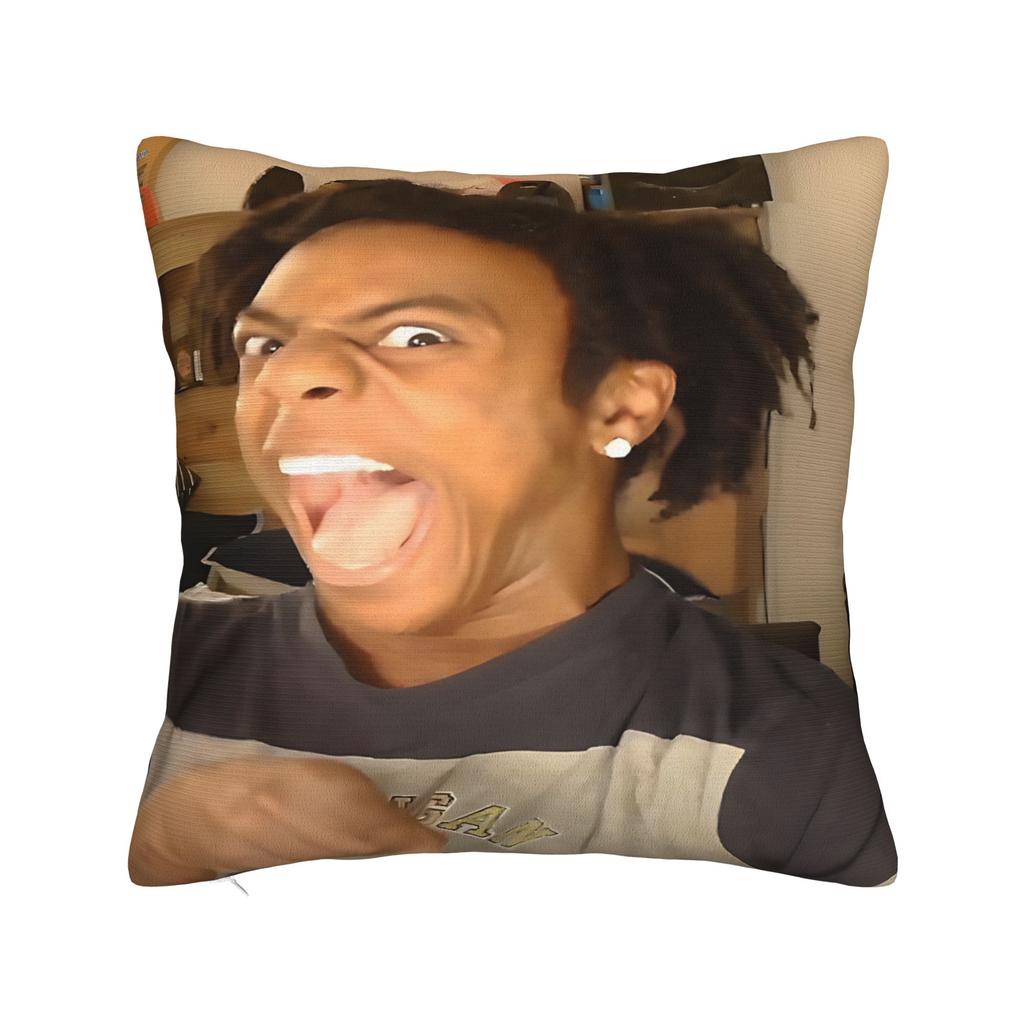 Funny Anchor Ishowspeed Square Pillowcases Polyester Sofa Cushion Case Cool Decorative Throw Pillow Case 40*40