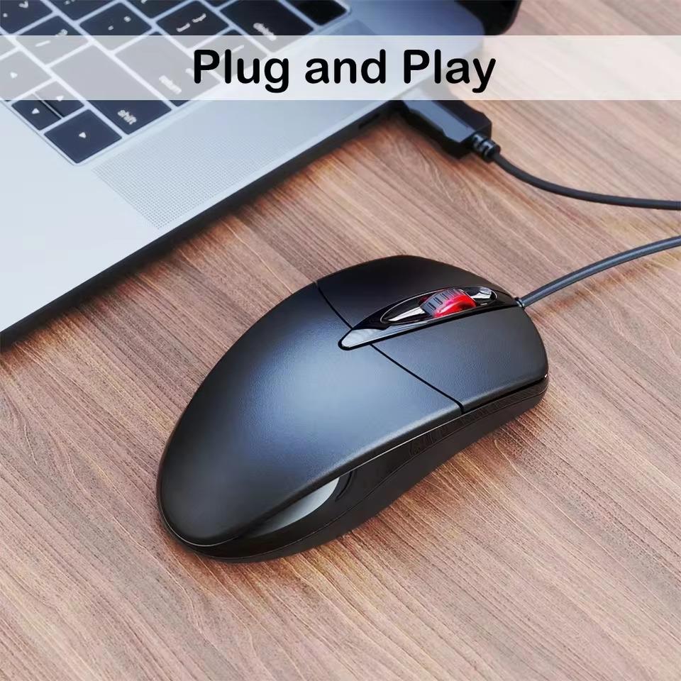 USB Optical Wired Mouse Laptop Home Office Mouse Anti Slip Roller 3D 1000DPI Game Mause Computer Accessories For PC Desktop