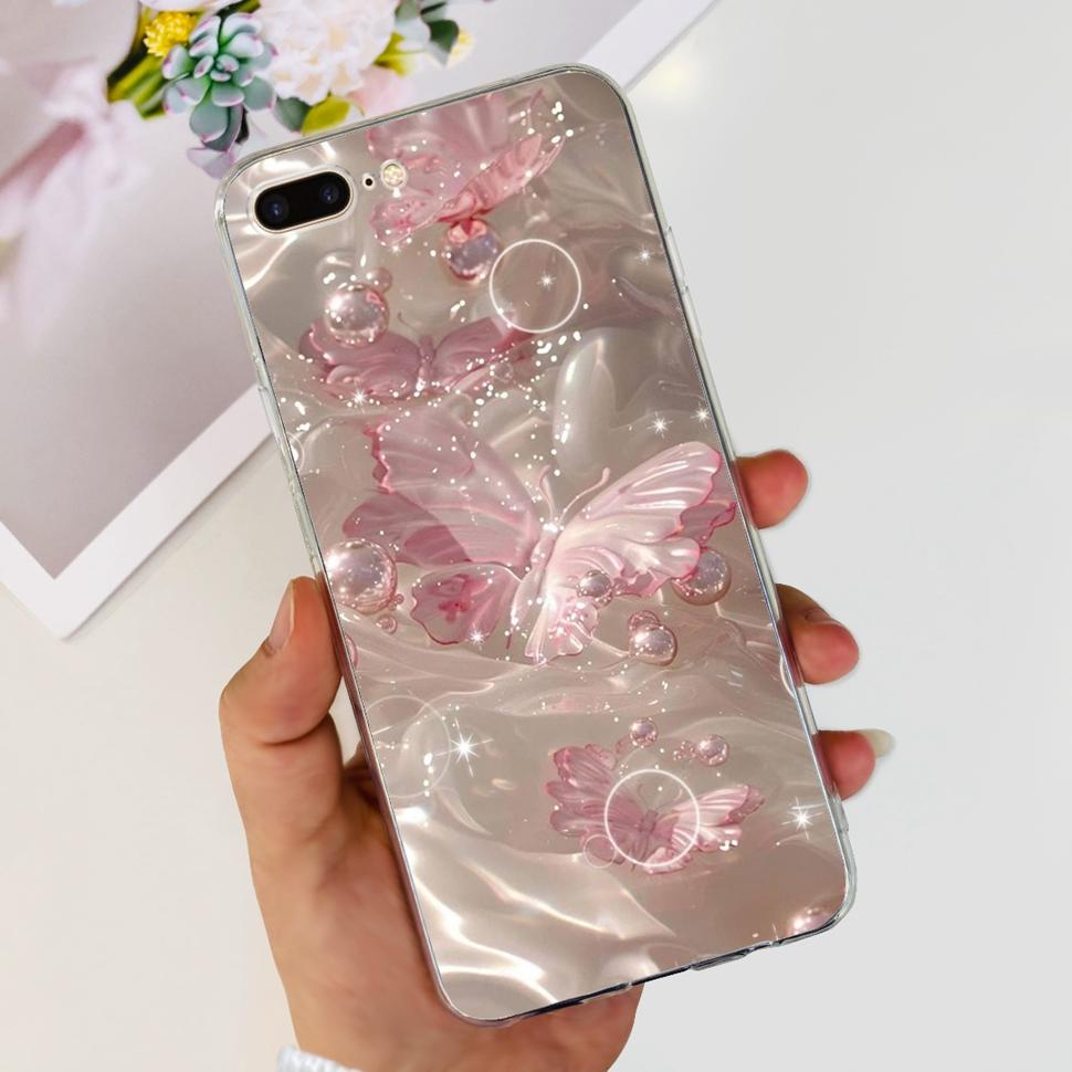 For IPhone 7 Plus Case A1661 A1784 Cute Cats Butterfly Soft Silicone Phone Cases For Apple IPhone 7 8 IPhone7 IPhone8 Plus Cover