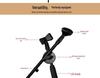 Adjustable Floor-standing Tripod Mic Stand with Dual Microphone Holders - High Quality