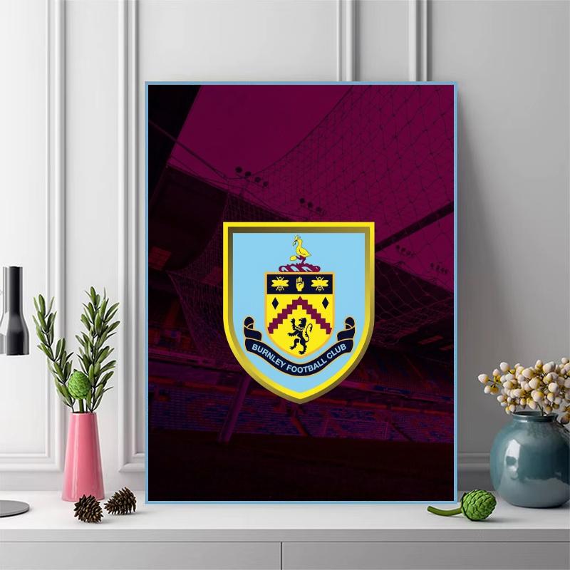 Burnley Fc 100% Round Full Drill 5D DIY Diamond Painting Embroidery Cross Stitch Rhinestone Décor