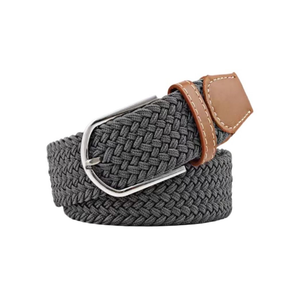 Adjustable Stretch Woven Belt Multicolored Men's Waistband Casual Elastic Braided Belt  Women