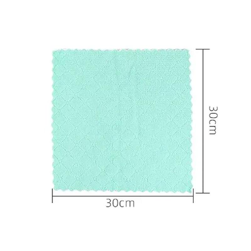 10Pcs Dishwashing Cloth Kitchen Cleaning Wipes Household Multipurpose Absorbent Nonstick Oil Fiber Cleaning Cloth