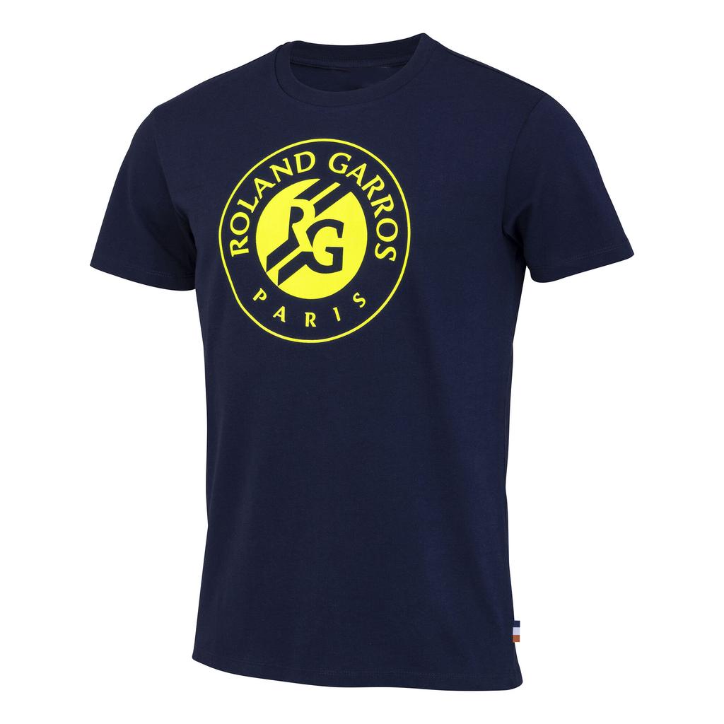 Летние мужские спортивные футболки Roland Garros Ballboy Мужская футболка Темно-синяя Roland Garros Топ Повседневная Дышащая Хлопковая Мужская футболка
