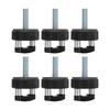 6pcs Quick Removal Thumb Screw Steel Billet Aluminum D Ring Design Hardtop Bolts for Wrangler JK JT 2007 to 2018 Black