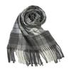 Hengyuanxiang HYX1004 Grey-White Plaid Scarf