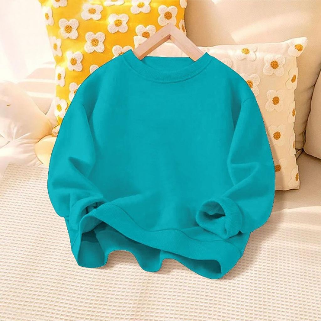 Boys' And Girls' Fleece Hoodie Autumn/Winter Children's Solid Color Warm Clothing Children's Fleece Hooded Top