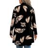 Женский осенне-зимний модный повседневный кардиган средней длины с принтом и длинным рукавом