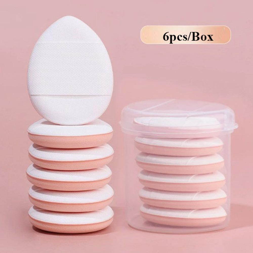 6/10pcs Mini Air Cushion Powder Puff Dual-Use Mixed Sponge Cosmetic Puff New Finger Cushions