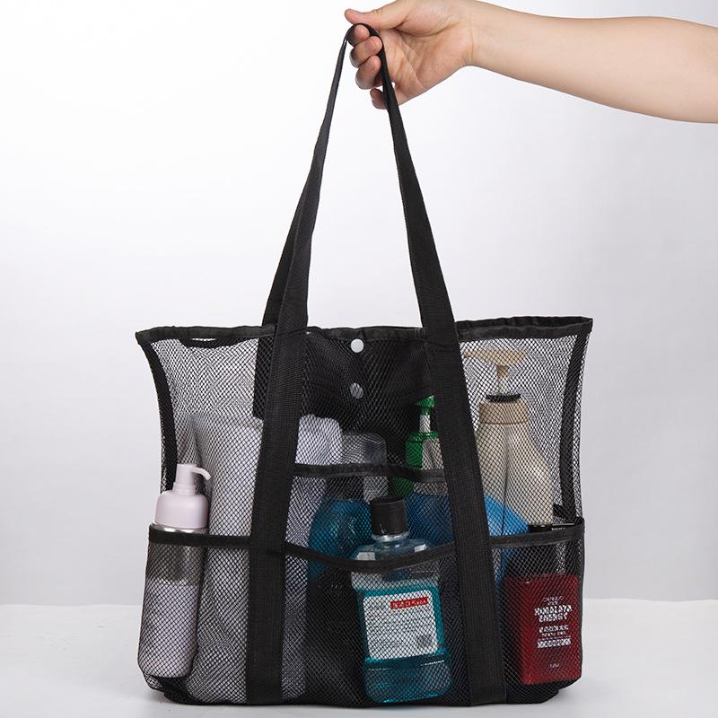 Летняя большая пляжная сумка для полотенец, сетчатая прочная пляжная сумка для игрушек, водонепроницаемый карман для нижнего белья, пляжная сумка-тоут CLE