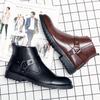 Fashion High Quality Fashion Men Casual Leather Ankle Boots British Style Casual Oxfords Non Slip Office Working Designer Shoes