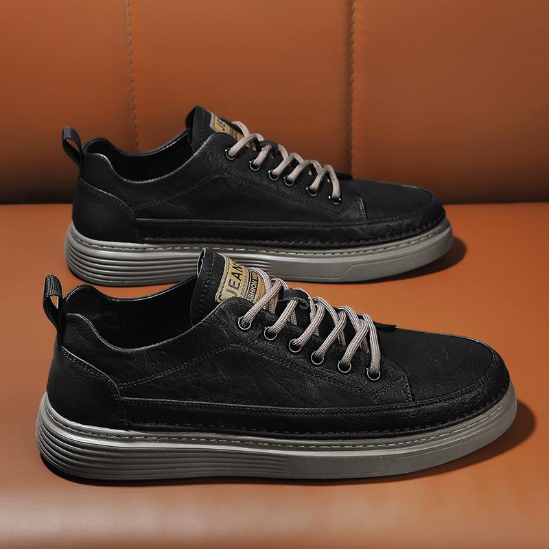 Мужские повседневные модные кроссовки для скейтбординга на четыре сезона, удобные для студентов, трендовые кроссовки для мальчиков с мягкой подошвой, дышащая обувь