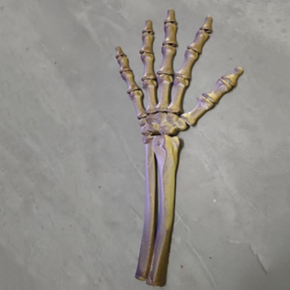 2PCS 7 Colors Simulated Skeleton Palm PLA Halloween Skull Hand Table Ornament