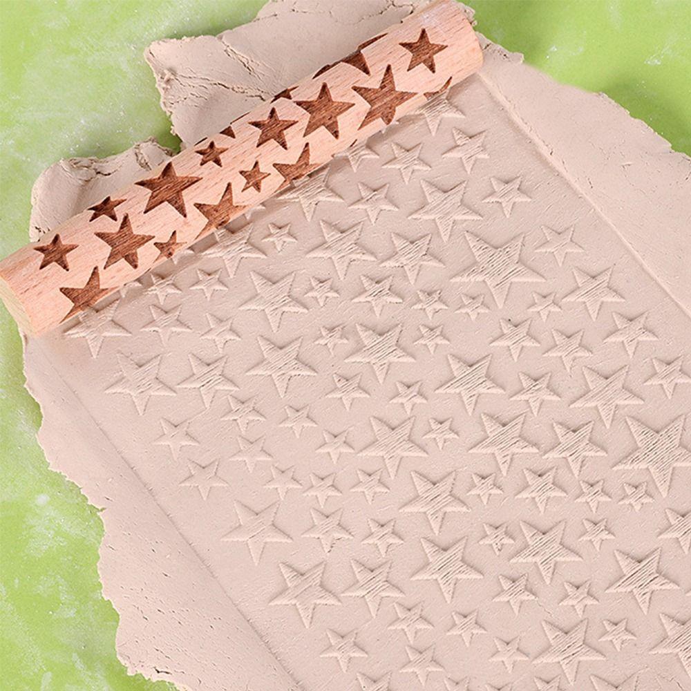 3D Керамическое Искусство Глина Ролик Портативная Скалка Деревянный Прижимной Ролик Принадлежности для Выпечки