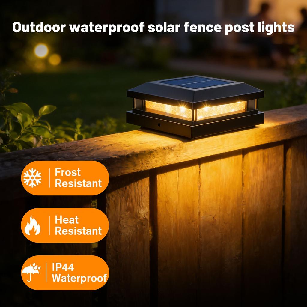 Outdoor , Solar,powered Fence Post Light