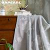 1 шт. NAPEARL, современная имитация льна, тюлевая занавеска с цветочным узором, прозрачная занавеска для окна для домашнего декора