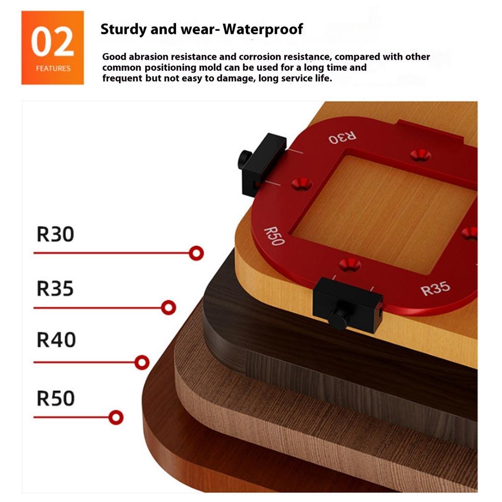 Шаблон радиуса угла фрезера, Шаблон радиуса фрезера, Алюминиевые шаблоны для фрезера для деревообработки, Угловые приспособления для фрезера