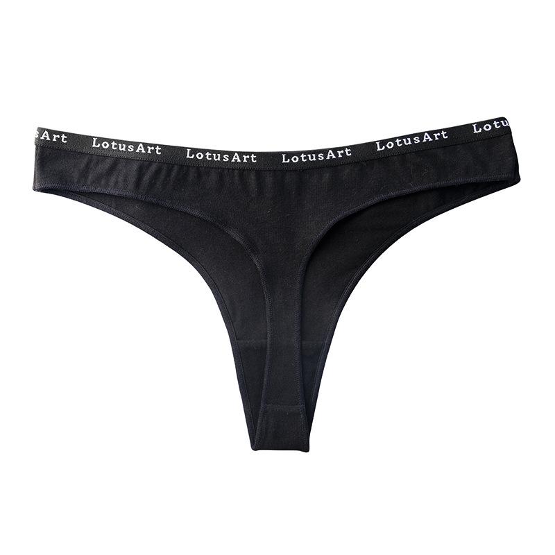 Сексуальное женское нижнее белье с заниженной талией Pure Desire Letter Temptation из хлопка, удобное эластичное нижнее белье