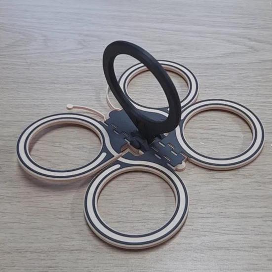 Складной подстаканник на 4 чашки, поднос-бабочка, переносчик для напитков, портативный держатель для напитков разных размеров для фестивалей, спорта, кемпинга