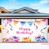 2D flat items bright birthday art background fabric suitable for decoration in living rooms and outdoors polyester fiber