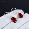 Серьги из серебра 925 пробы с красным гранатом, серьги-подвески из серебра в стиле бохо, подарки на годовщину, подарки для нее